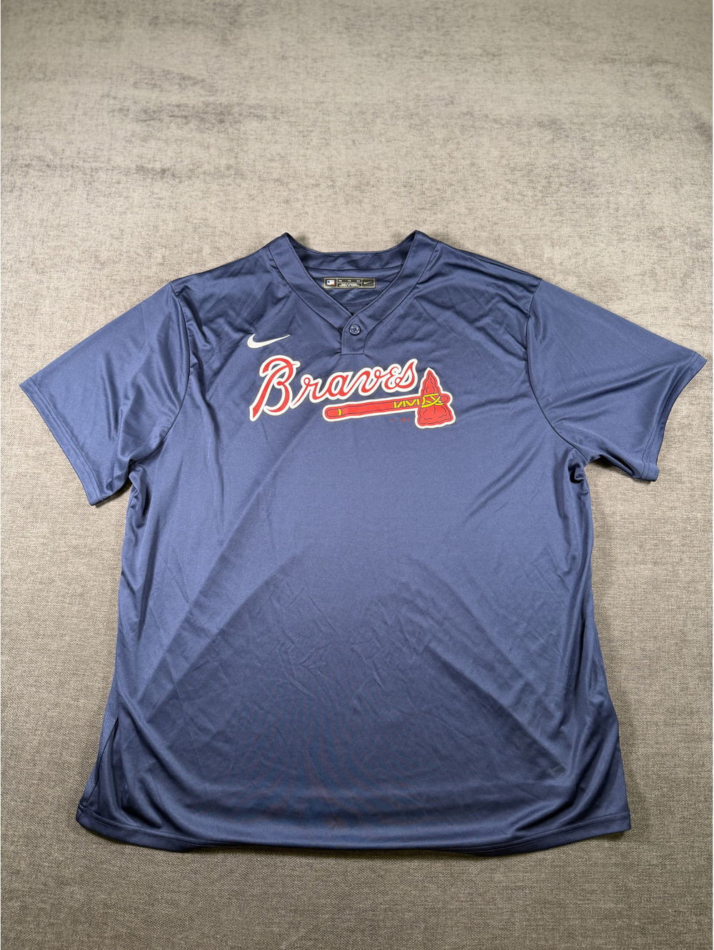 Nike Atlanta Braves MLB Baseball Jersey Navy Blue Size XXL